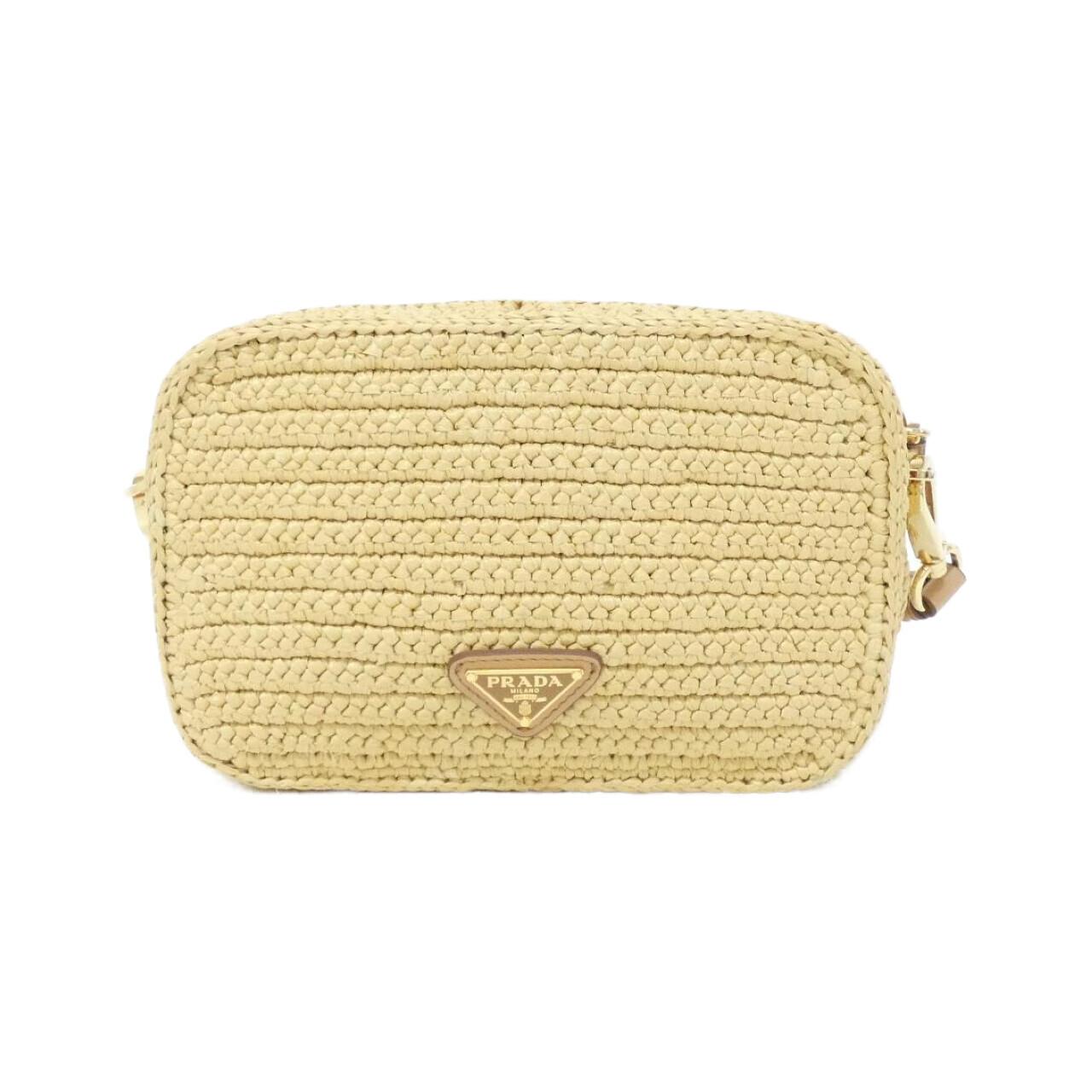 Prada 1Bh196 Rafia Shoulder Bag