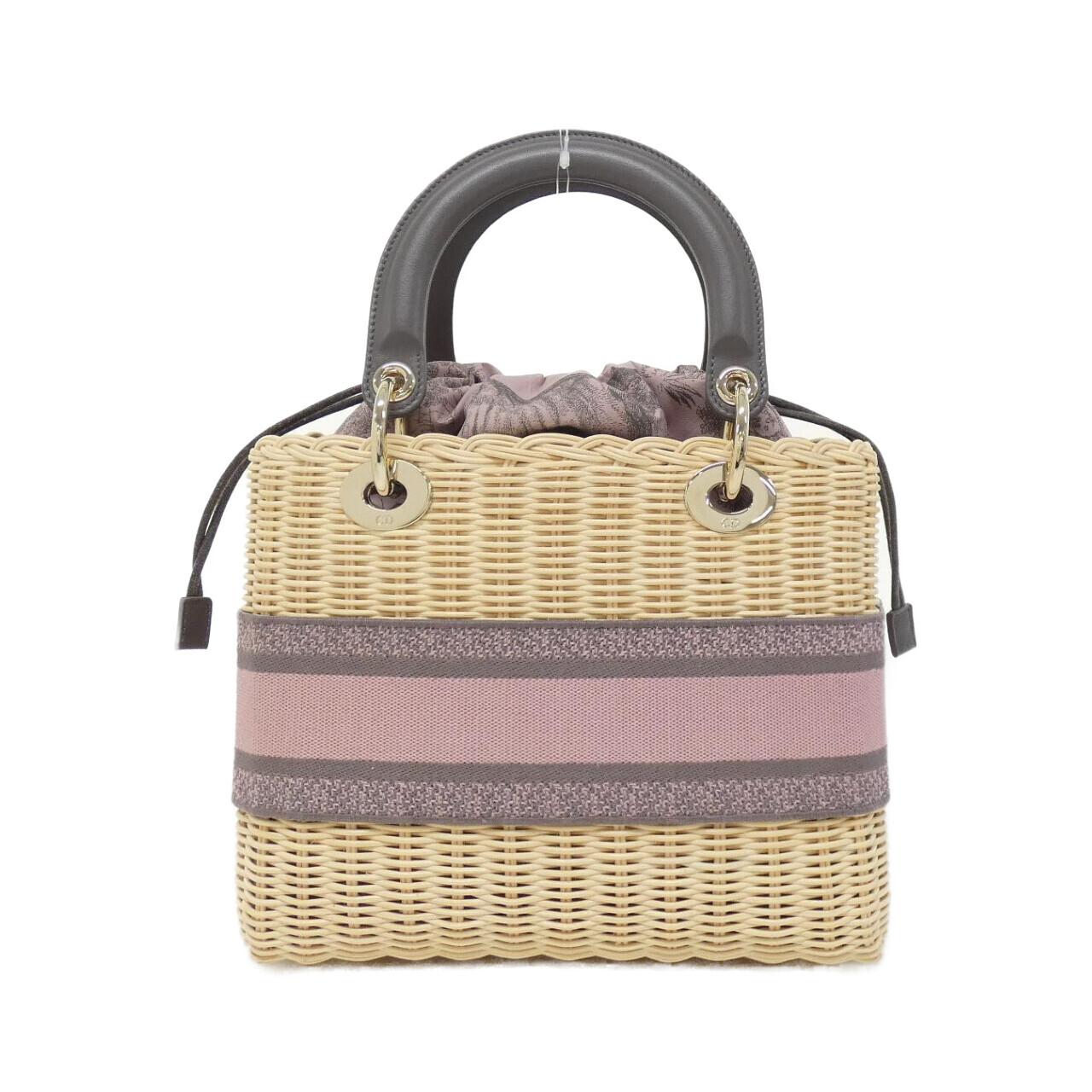 Dior Christian Toile De Jouy Sauvage Bag Canvas Wicker Travel Bag
