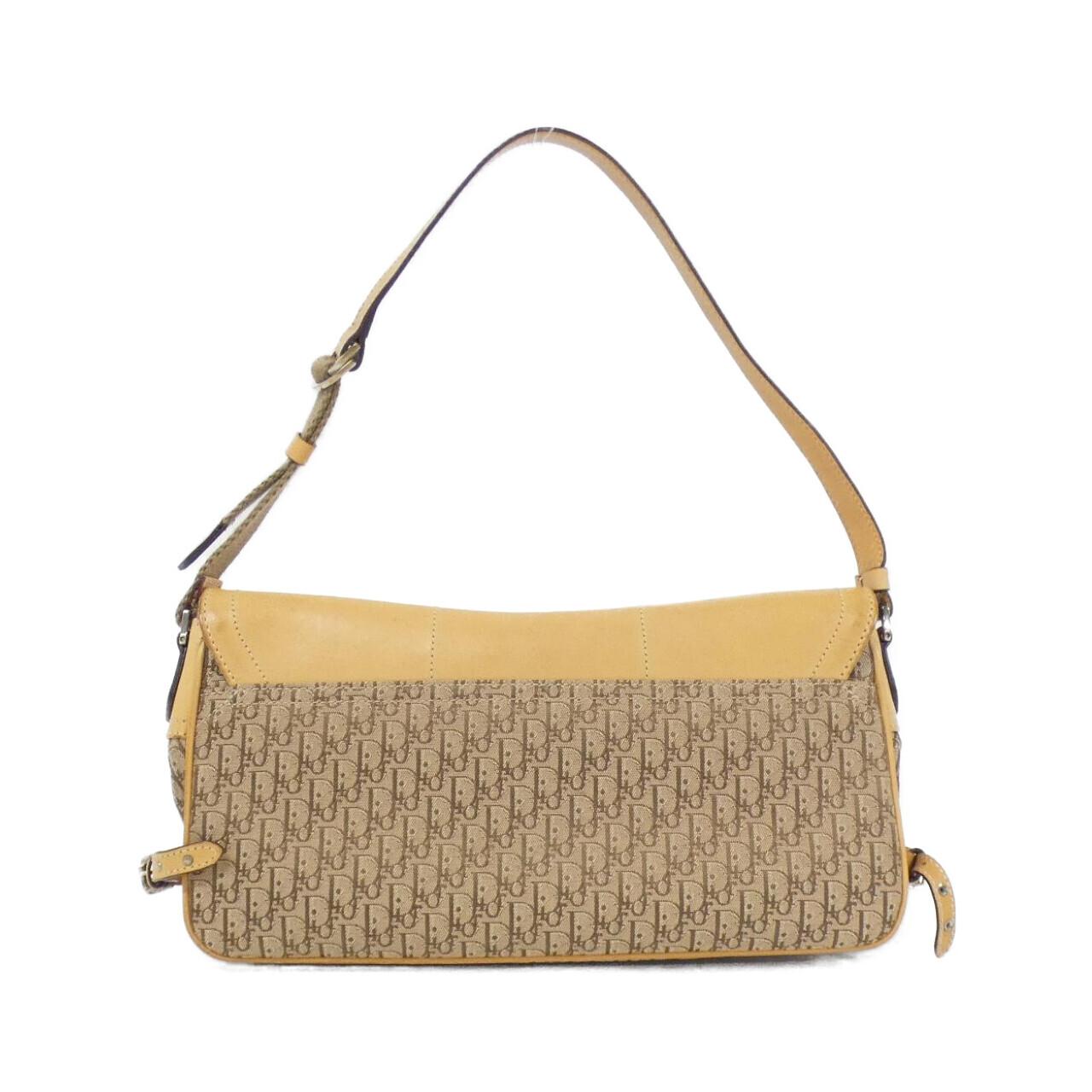 Dior Christian Shoulder Bag Leather Canvas