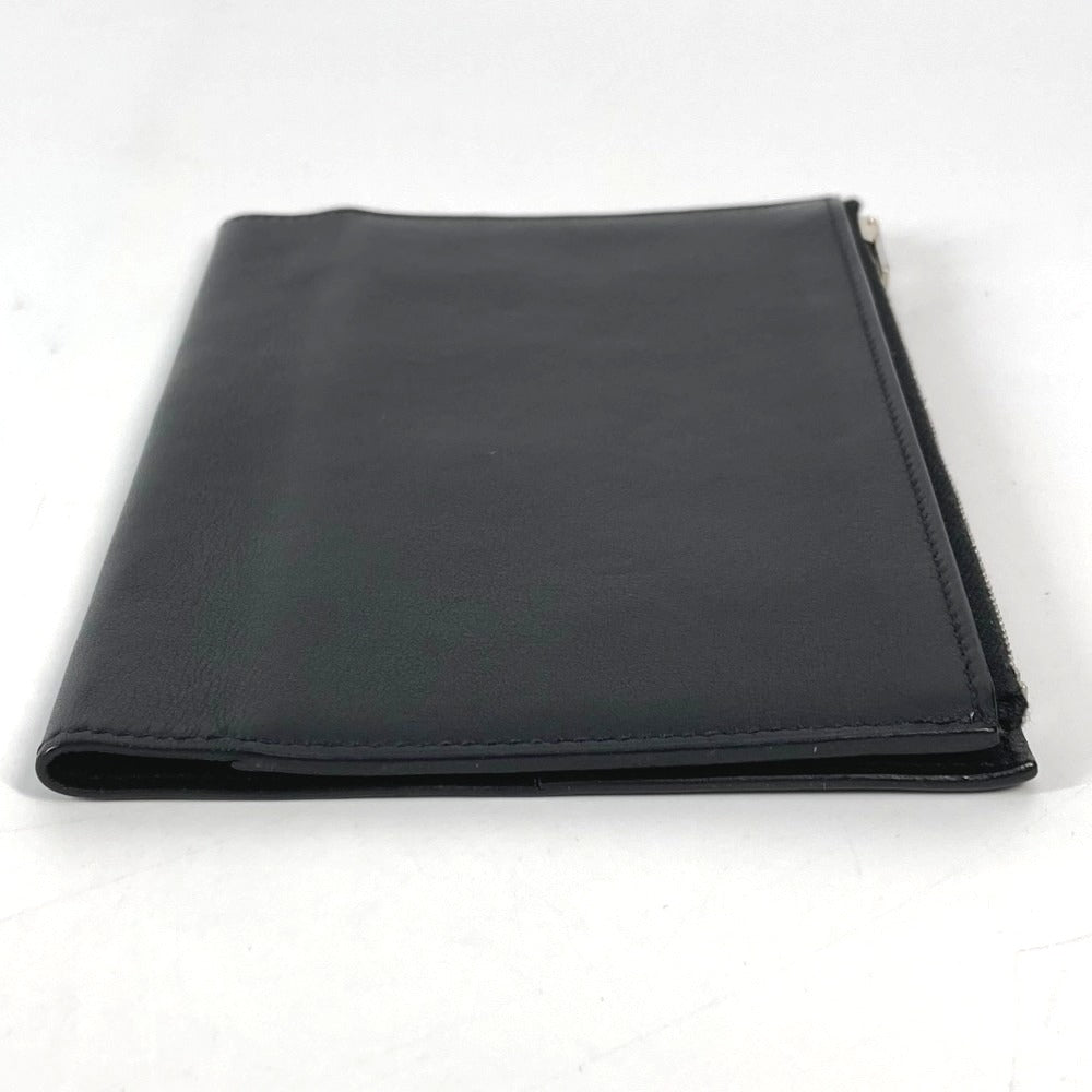 Note Cover Stationery Notepad "Ea Zip" Pm Leather Black Travel Bag