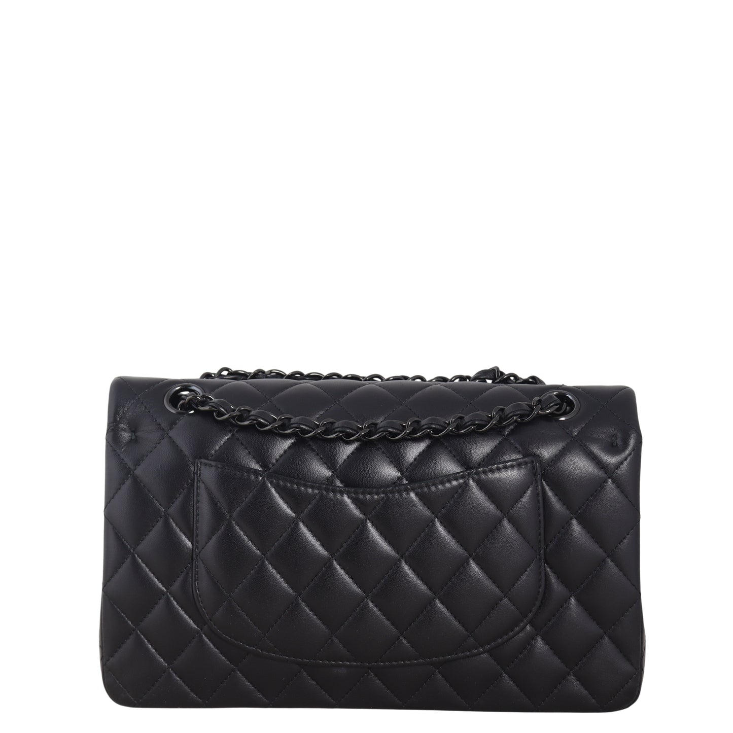 Chanel Classic Double Flap Lambskin Handbag Quilted Black Crossbody Bag Lambskin 18122025