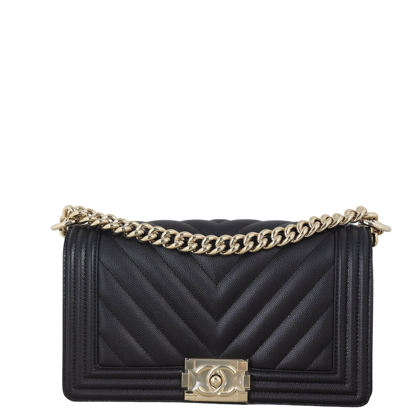 Chanel Boy Old Chevron Handbag Quilted Black Crossbody Bag Chevron 19122025