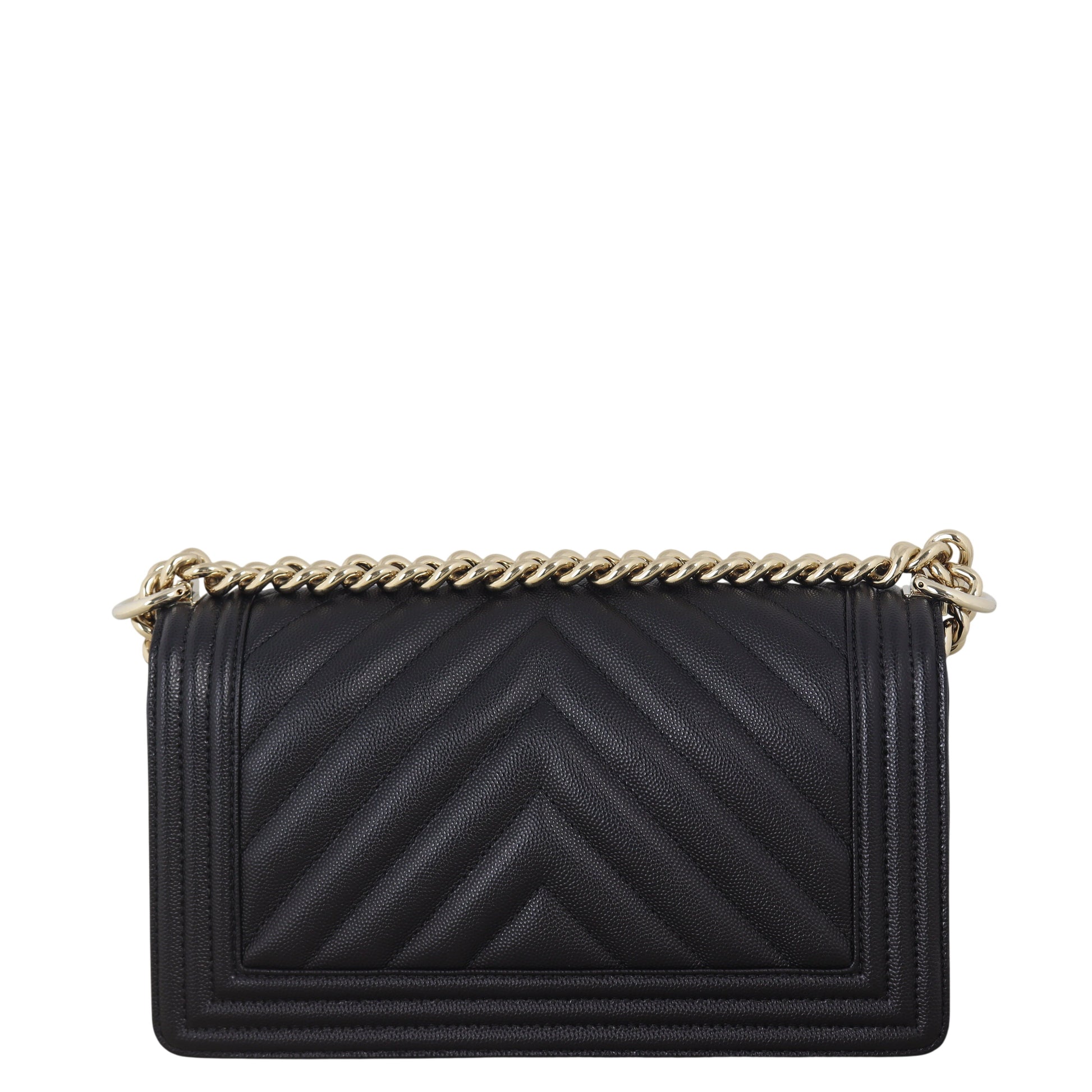 Chanel Boy Old Chevron Handbag Quilted Black Crossbody Bag Chevron 19122025