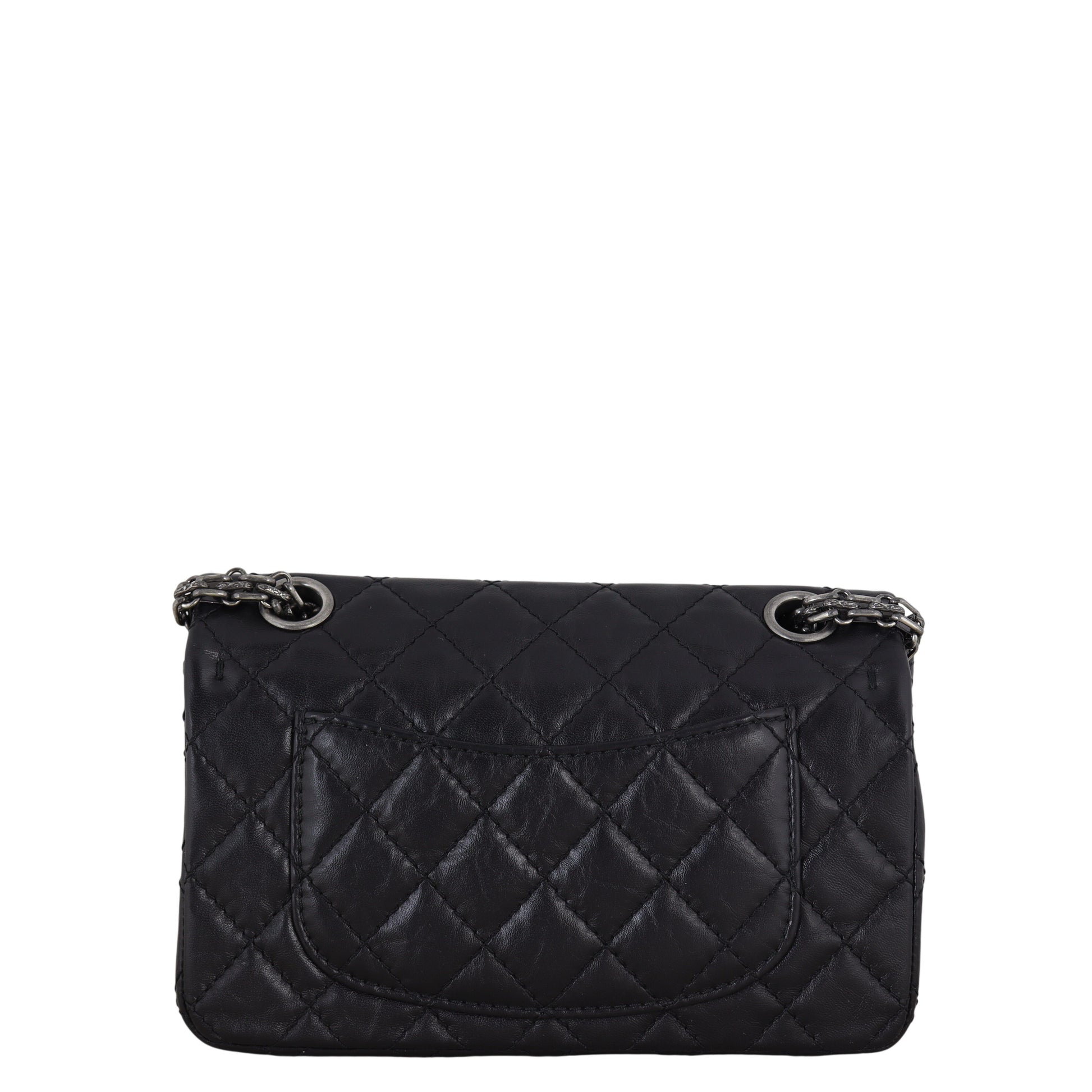 Chanel 2.55 Reissue 224 Single Flap Bag Quilted Black Crossbody Bag