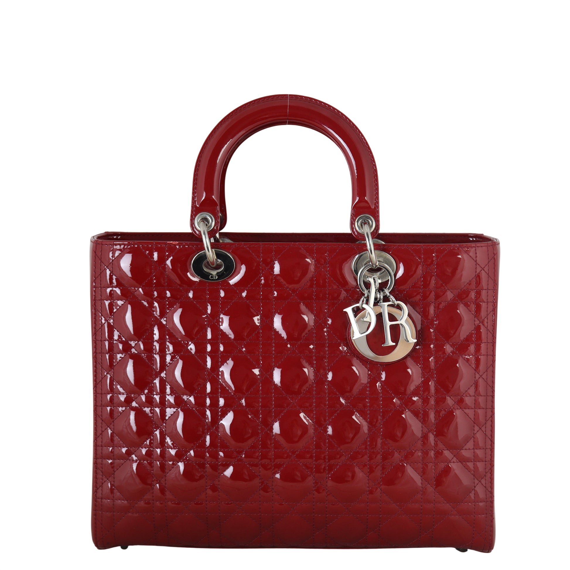 Dior Lady Patent Handbag Large Travel Bag