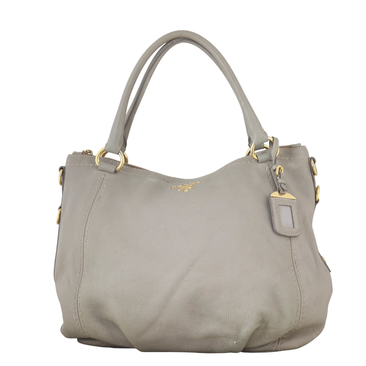 Prada Vitello Daino Two Way Tote Handbag Tote Bag