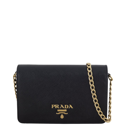 Prada Saffiano Bag Mini Chain Travel Bag Chain Bag