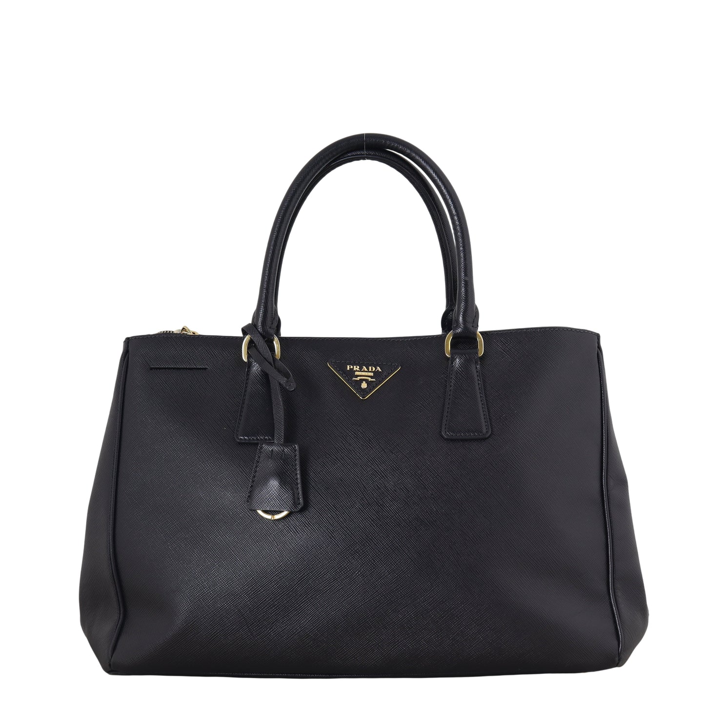 Prada Saffiano Lux Galleria Double Zip Tote Handbag Medium Tote Bag