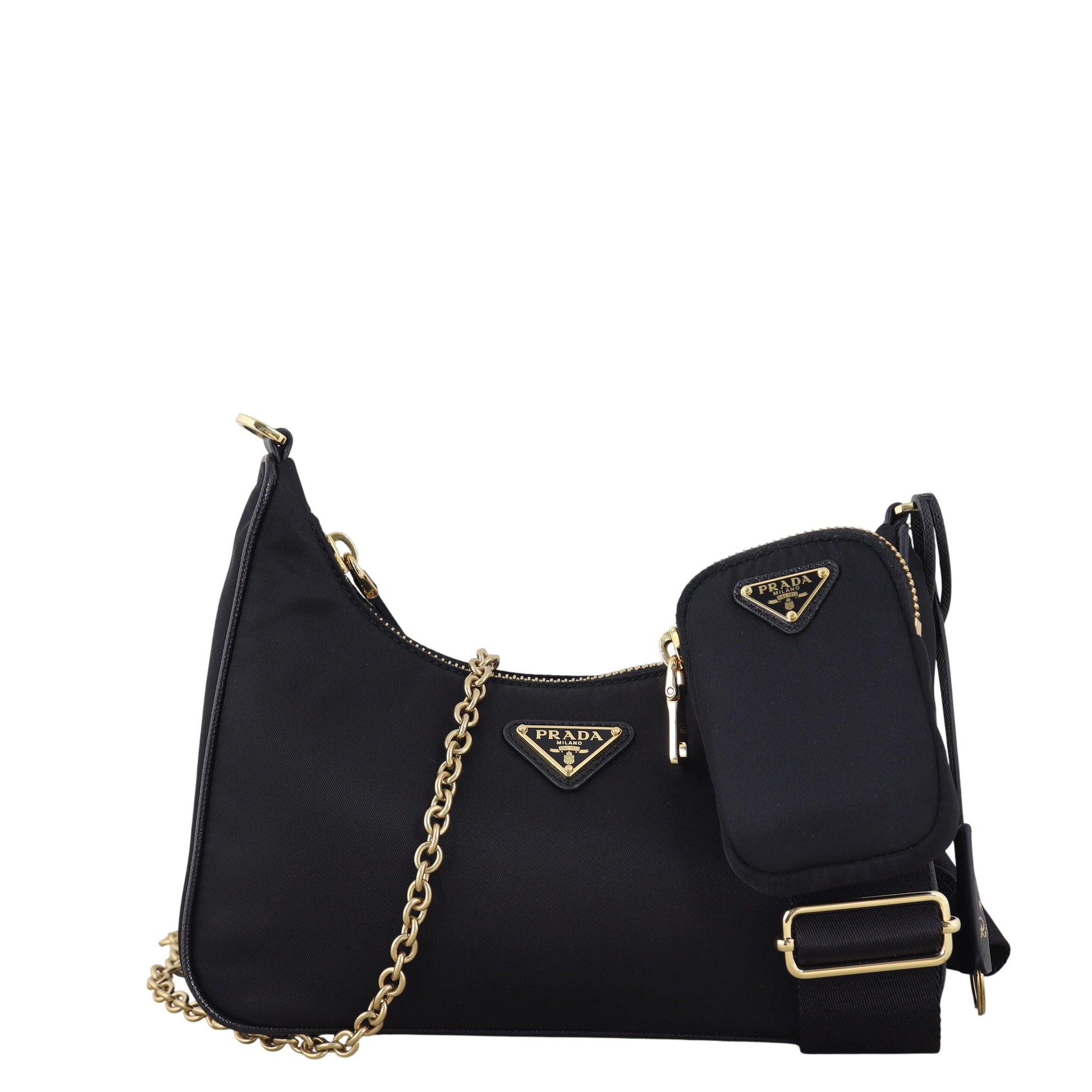 Prada Shoulder Bag Re-Edition Tessuto 4 Nylon Black