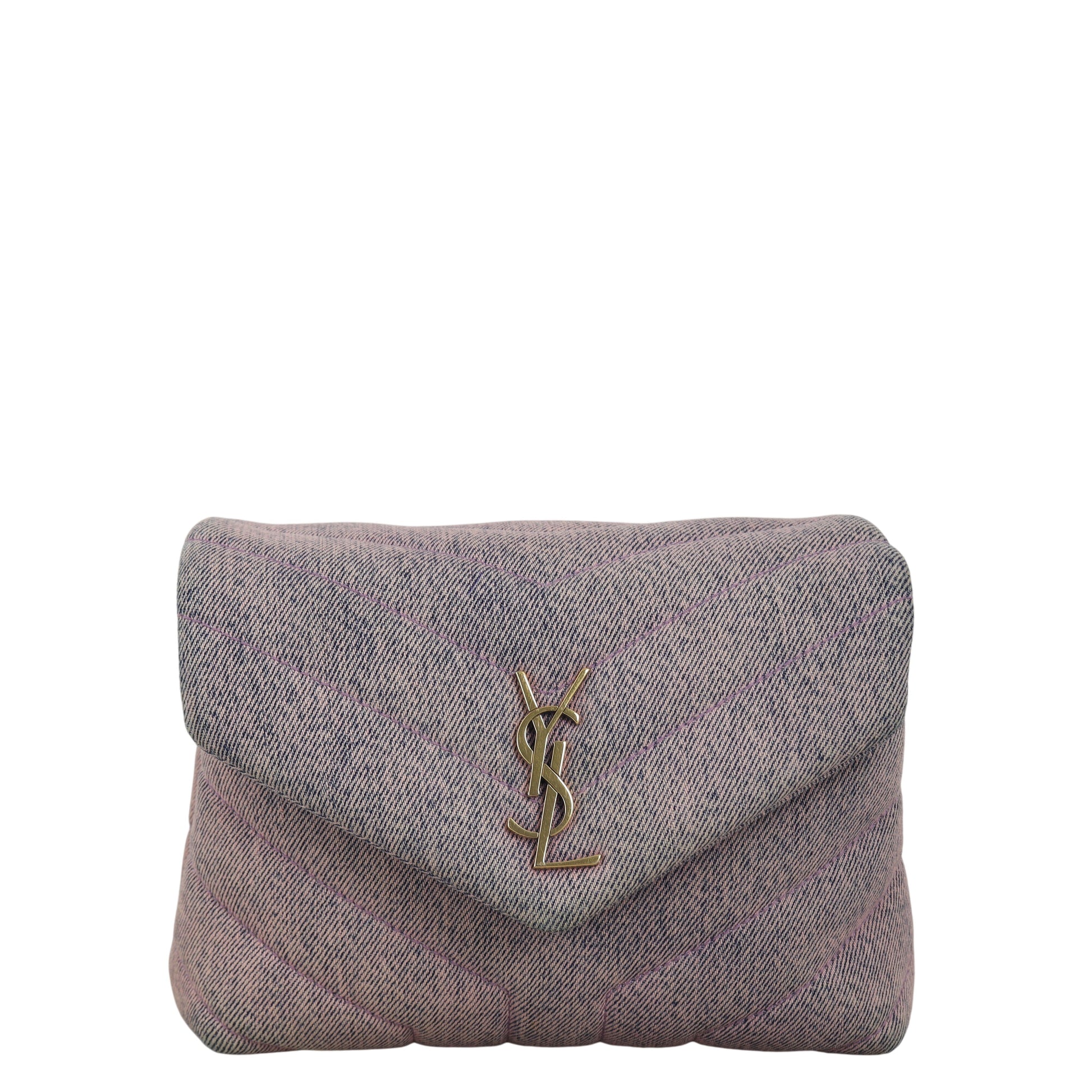 YSL Saint Laurent Saint Laurent Toy Loulou Crossbody Bag Denim