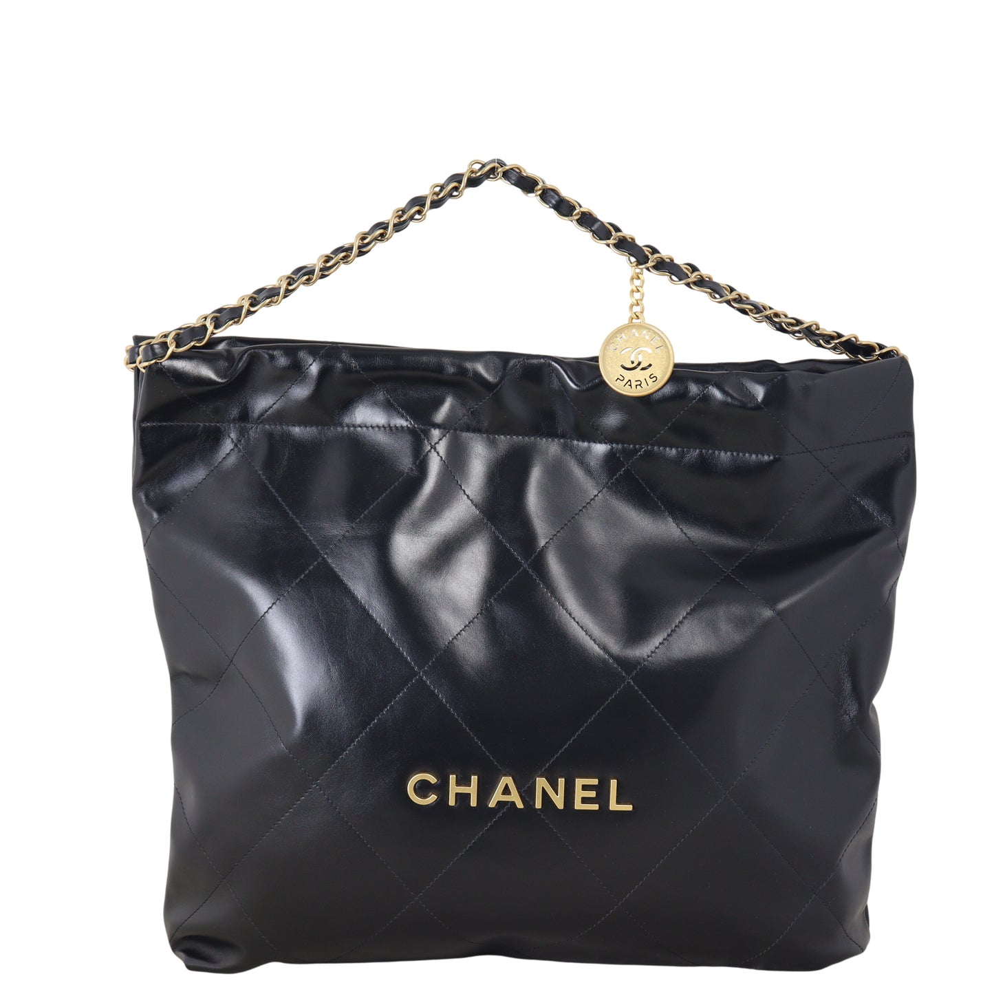 Chanel 22 Hobo Quilted Black Shoulder Bag Small 16012026
