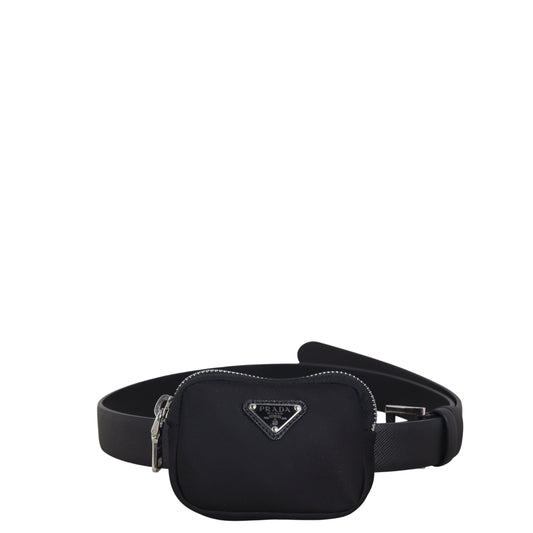 Prada Handbag Belt with Pouch Nylon Black
