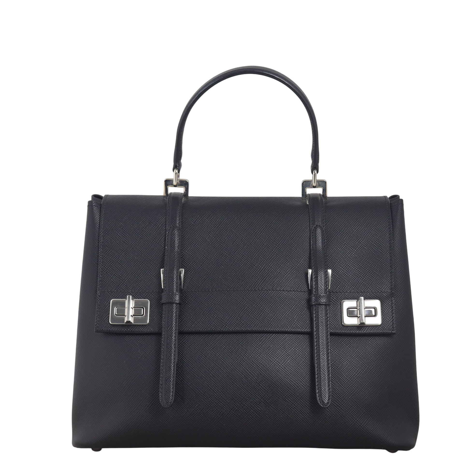 Prada Saffiano Cuir Top Handle Tote Handbag Tote Bag