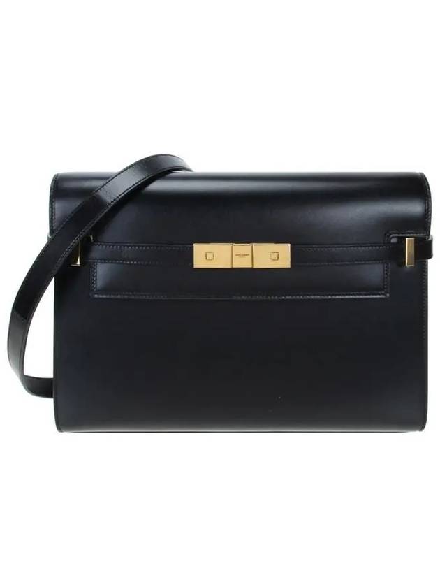 YSL Saint Laurent Saint Laurent Trending Manhattan Shoulder Bag Leather Black