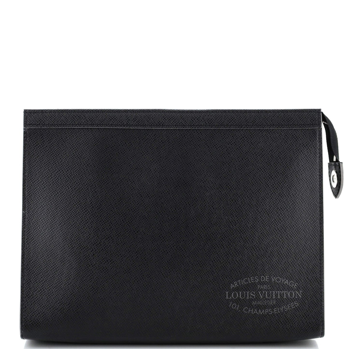 Louis Vuitton Pochette Voyage Limited Edition Malletier Taiga Mm Leather Clutch Bag