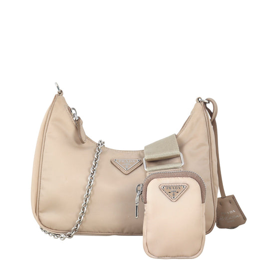 Prada Crossbody Bag Re-Edition Tessuto Shoulder Bag 16 Nylon Brown