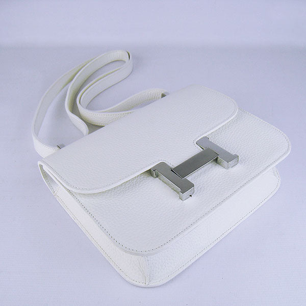 Hermes Luxury Constance Cowskin Bag H Leather White Travel Bag