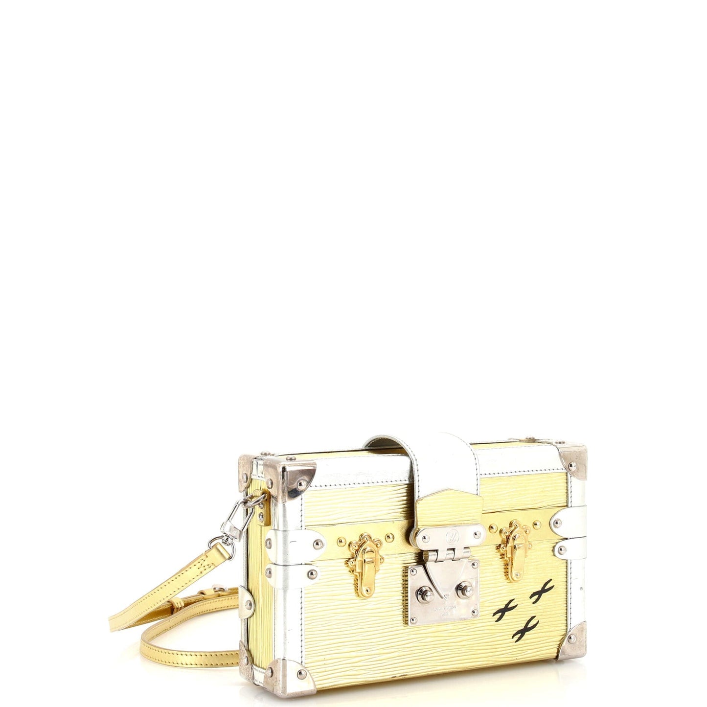 Louis Vuitton Petite Malle Handbag Epi Leather Clutch Bag