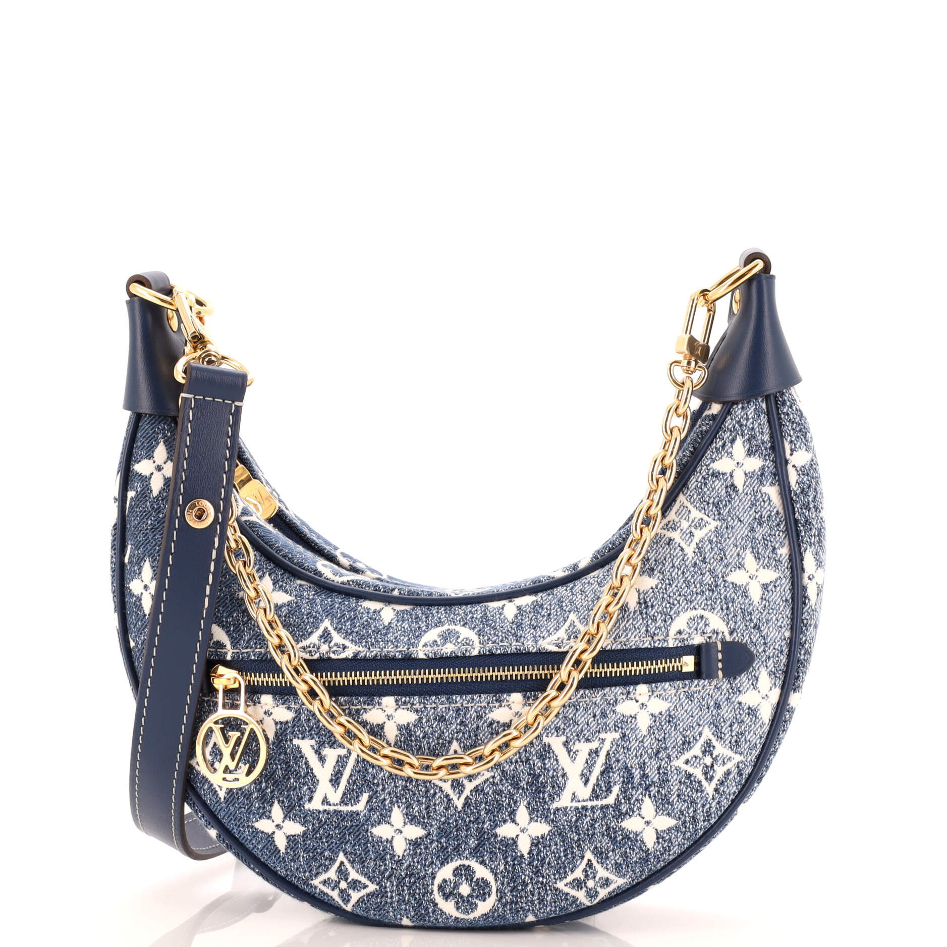 Louis Vuitton Loop Handbag Jacquard Denim Monogram Shoulder Bag