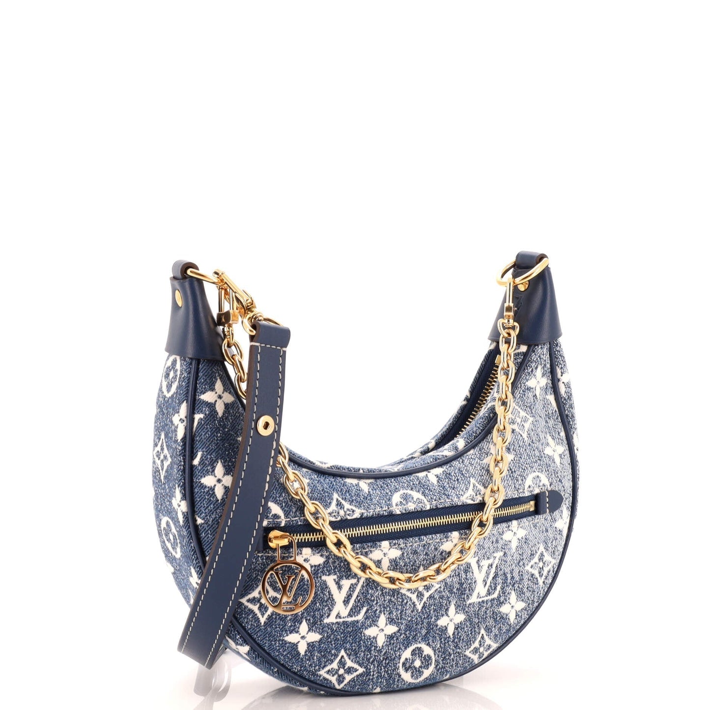 Louis Vuitton Loop Handbag Jacquard Denim Monogram Shoulder Bag