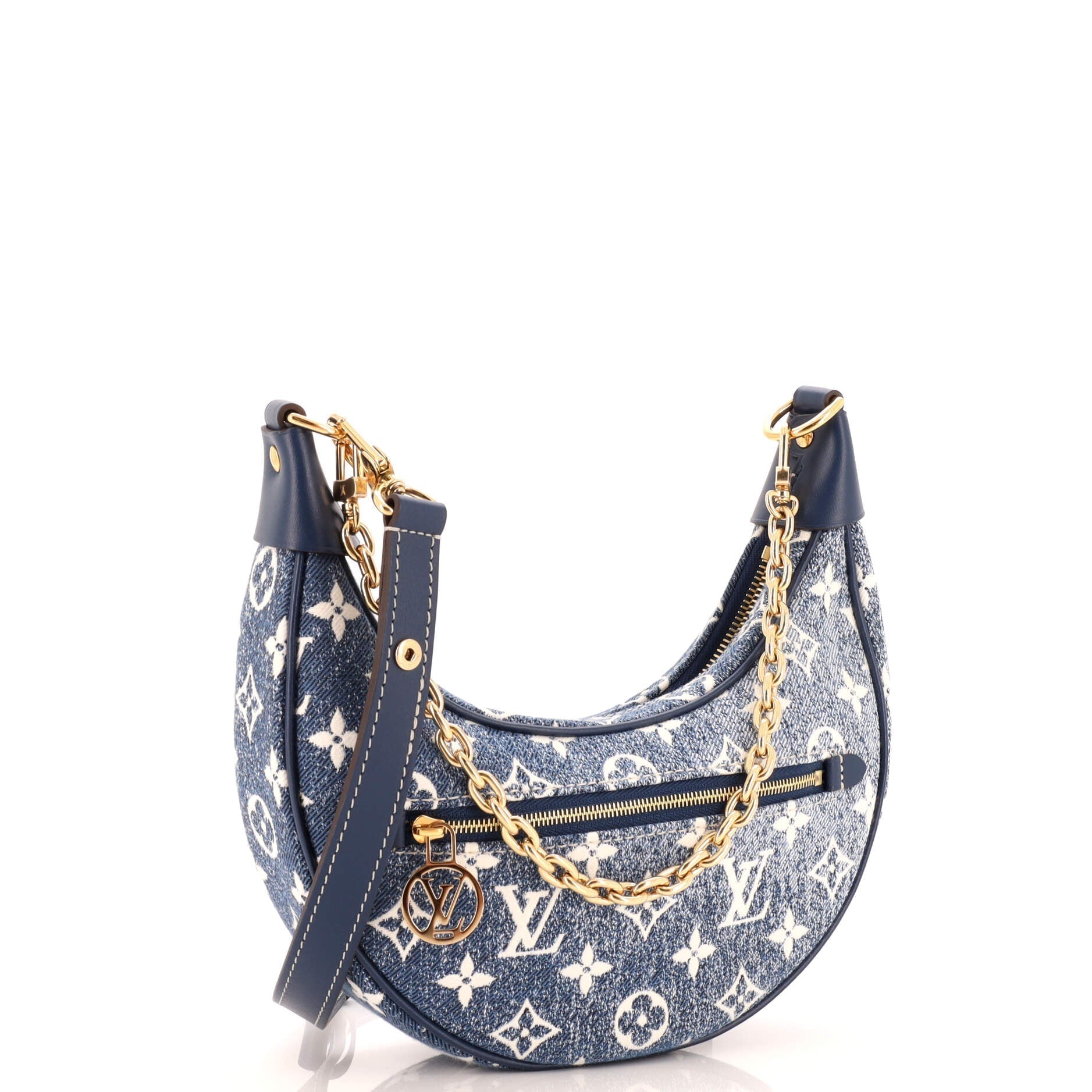 Louis Vuitton Loop Handbag Jacquard Denim Monogram Shoulder Bag
