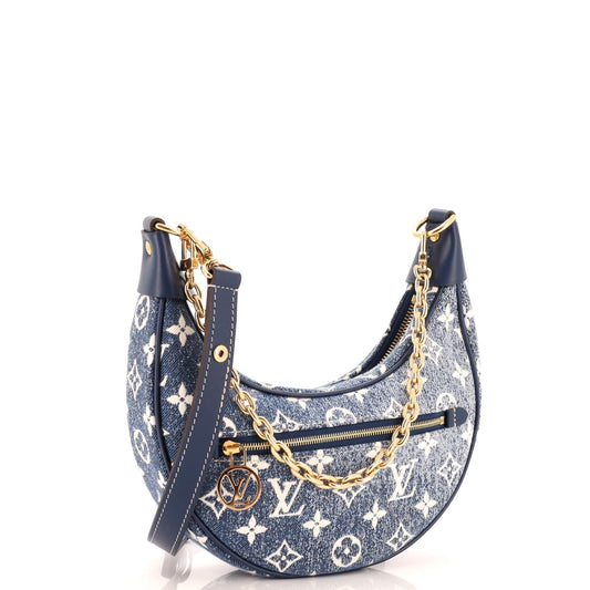 Louis Vuitton Loop Handbag Jacquard Denim Monogram Shoulder Bag