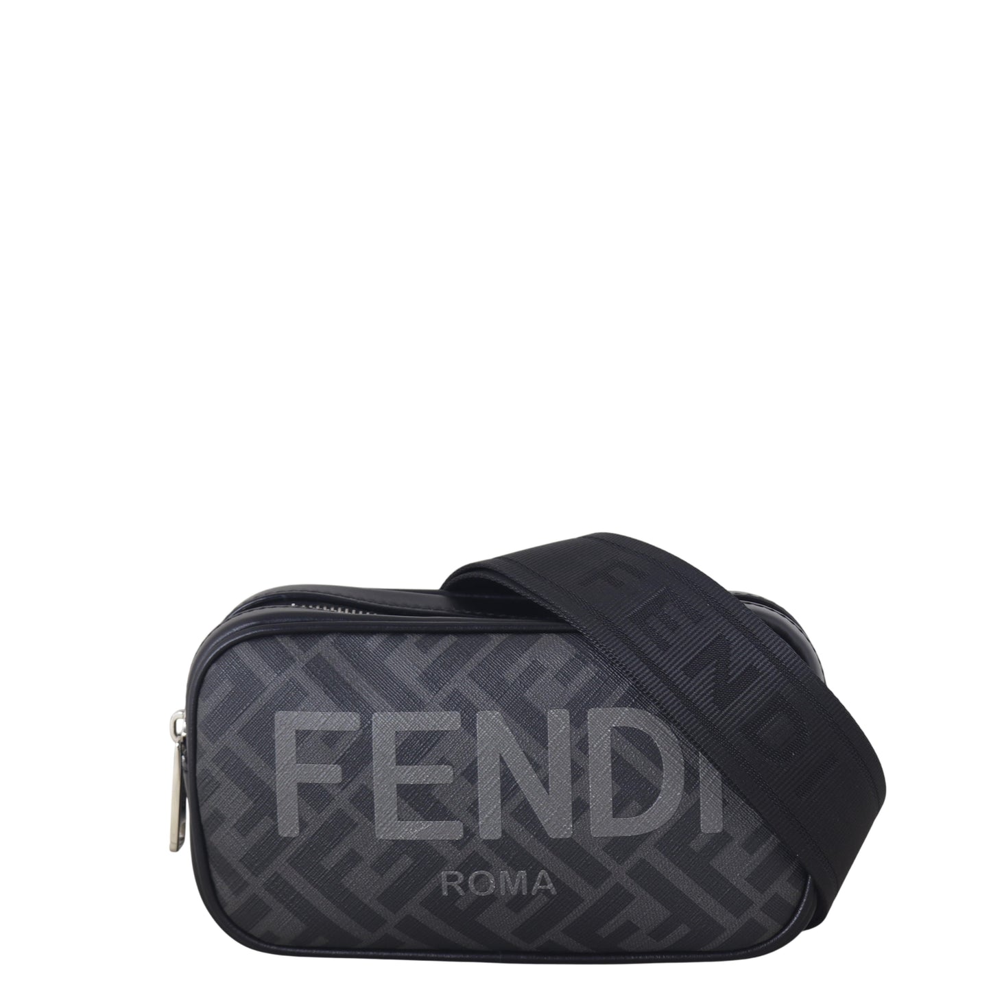 Fendi Crossbody Bag Zucca Camera Crossbody Black Shoulder Bag