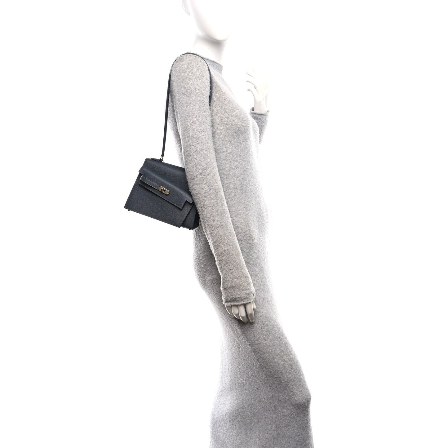 Hermes Epsom Kelly En Desordre Sellier Ardoise Handbag Travel Bag