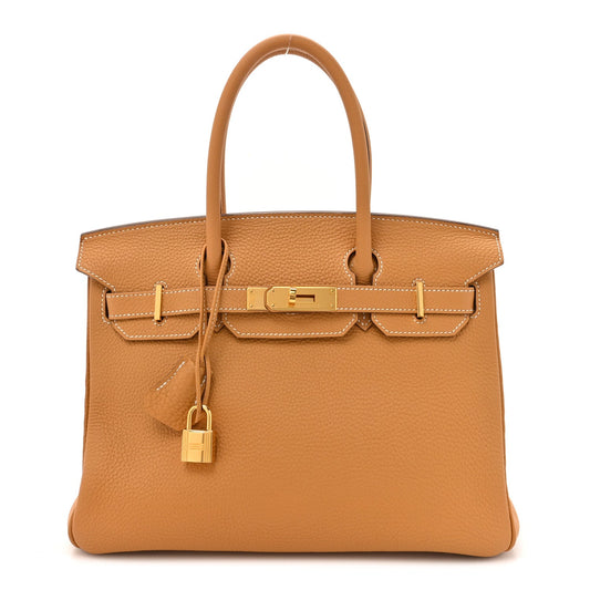 Hermes Togo Birkin Natural Sable Handbag Travel Bag