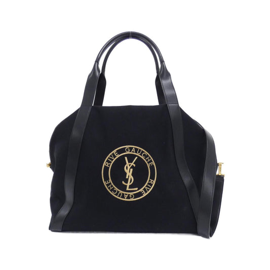 YSL Saint Laurent Rive Gauche Bowling Tote Tote Bag Leather Canvas