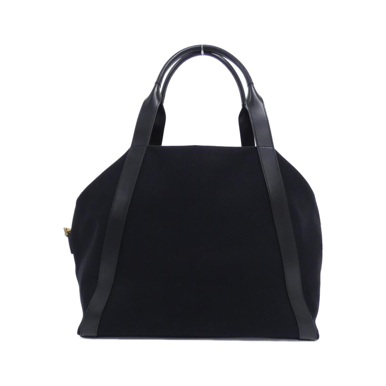 YSL Saint Laurent Rive Gauche Bowling Tote Tote Bag Leather Canvas