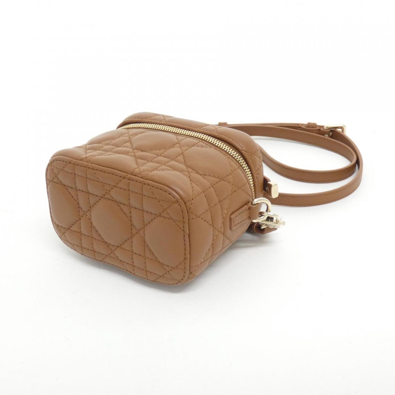 Dior Christian Lady Vanity Case Bag Lambskin Travel Bag