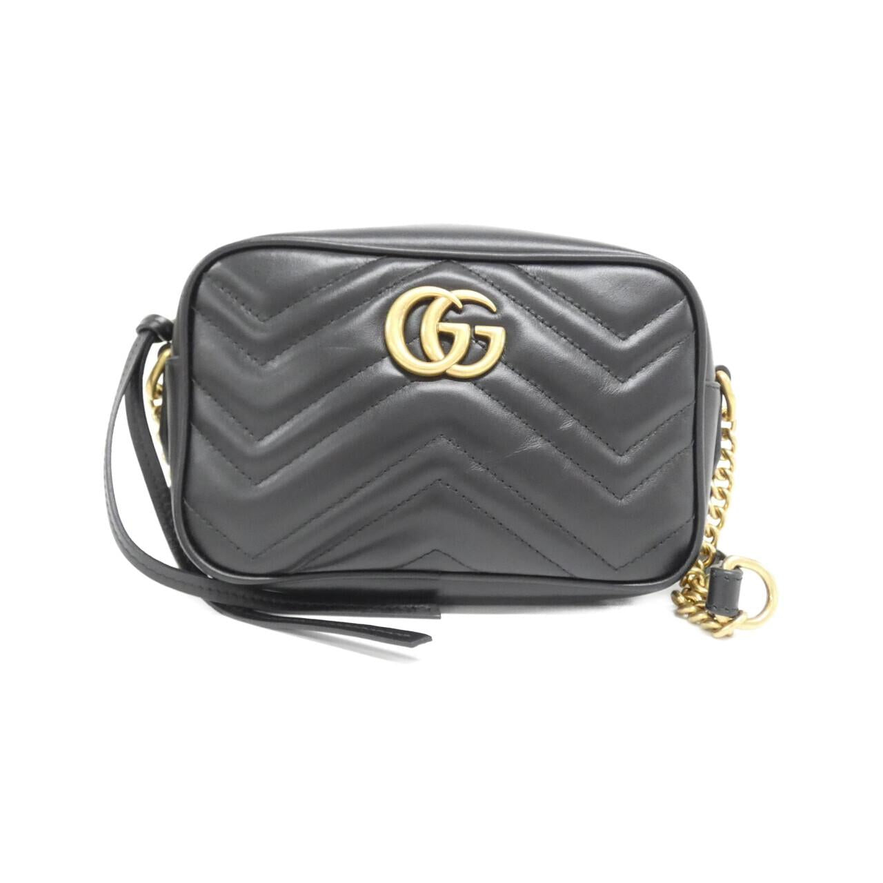 Gucci Marmont Quilting Chevron Shoulder Bag Leather Bag 3