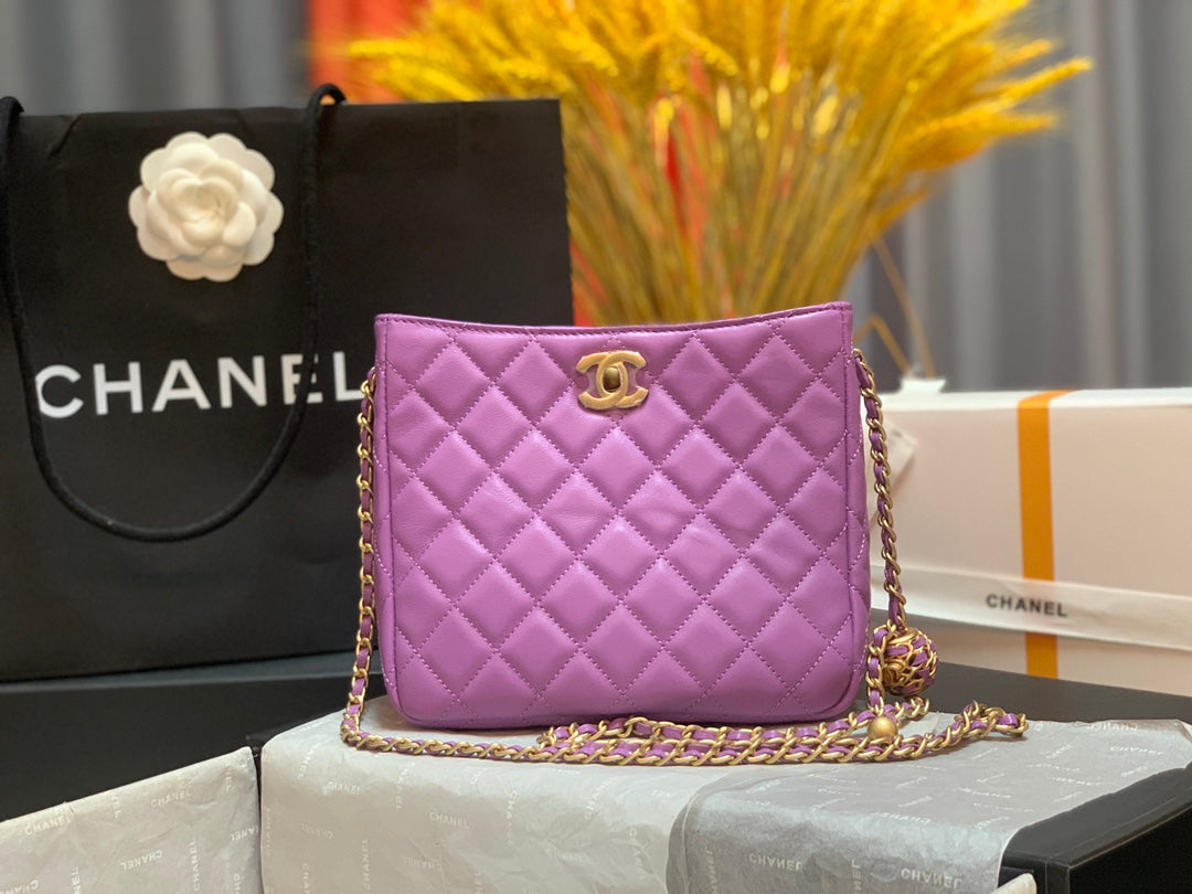 CHLHobo Purple 16cm 6in Shoulder Bag