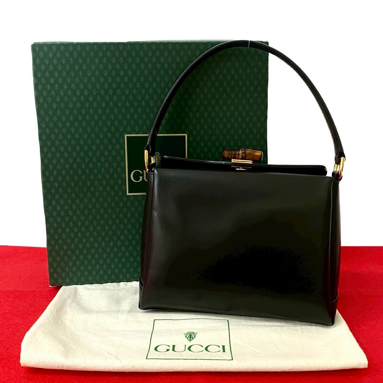 Gucci Bamboo Handbag Leather Travel Bag Handbag 3