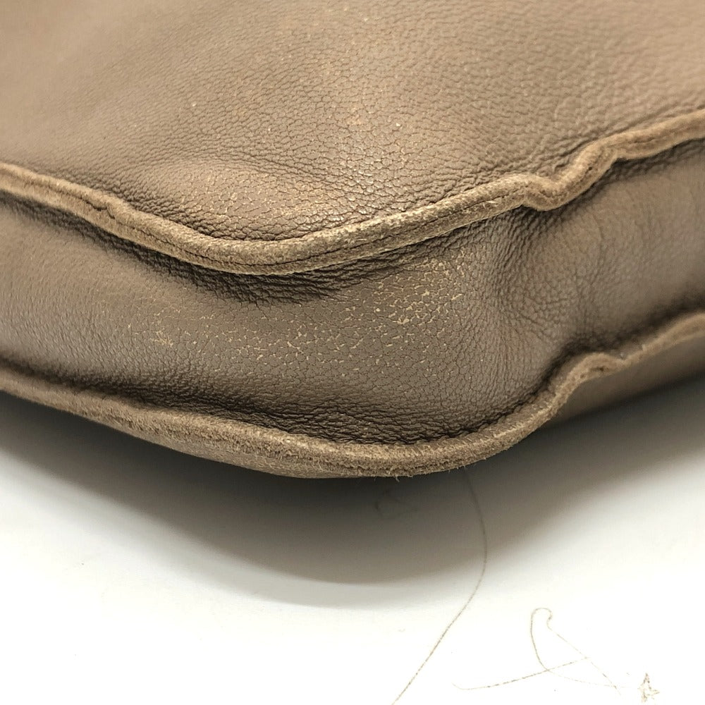 Shoulder Bag Crude Cell Leather Brown