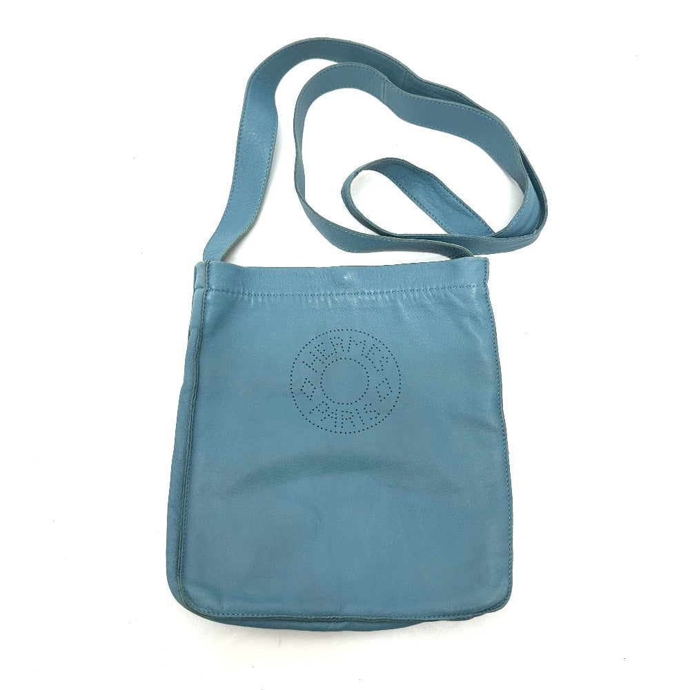 Shoulder Bag Crude Cell Leather Blue