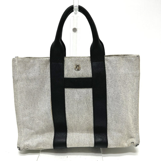 Hermes Tote Bag Toile Sac Arne Pm Leather Gray