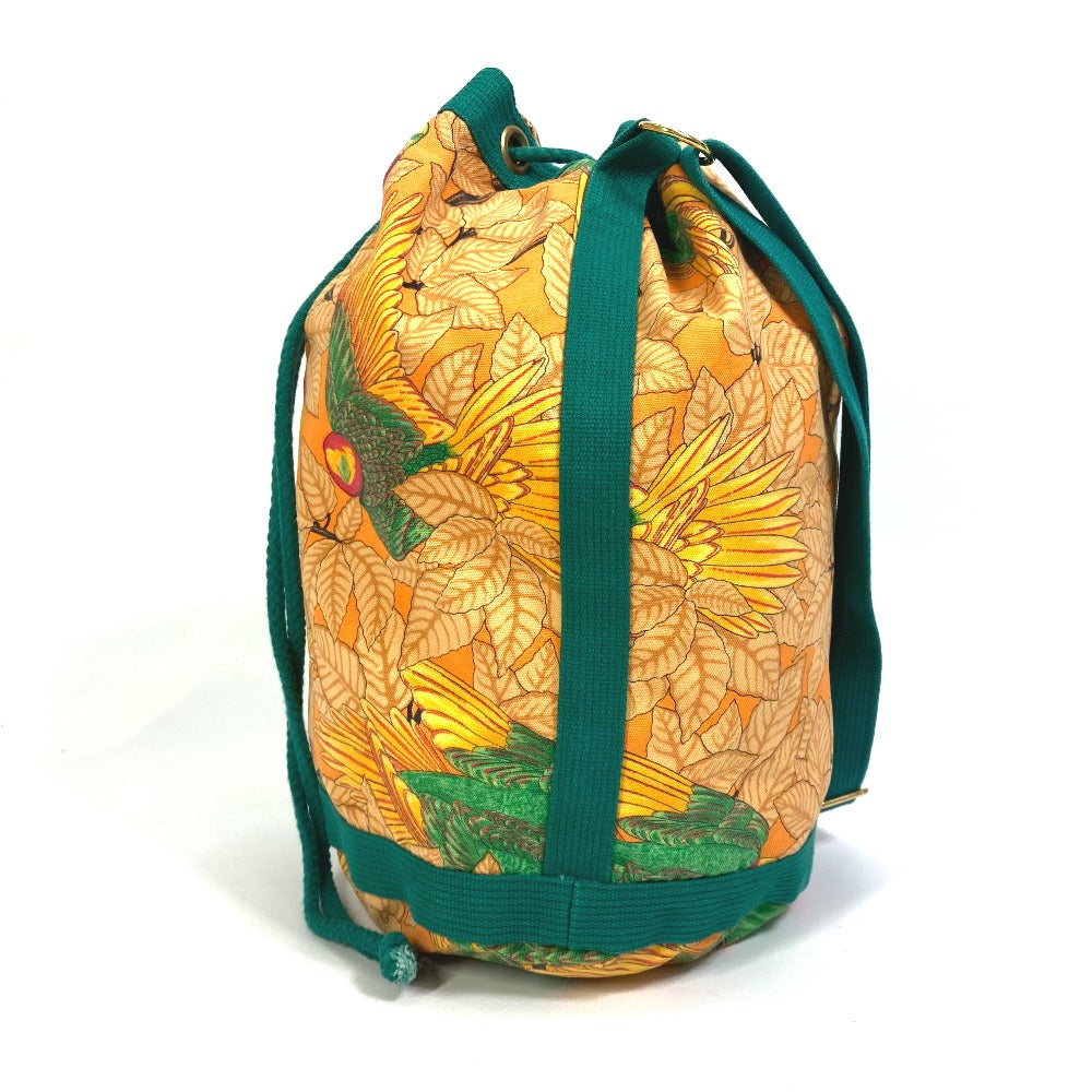 Shoulder Bag Bird Pattern Purse Women Canvas Green