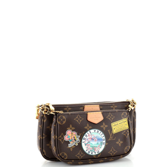 Louis Vuitton Multi Pochette Accessoires My World Tour Handbag Canvas Monogram Travel Bag