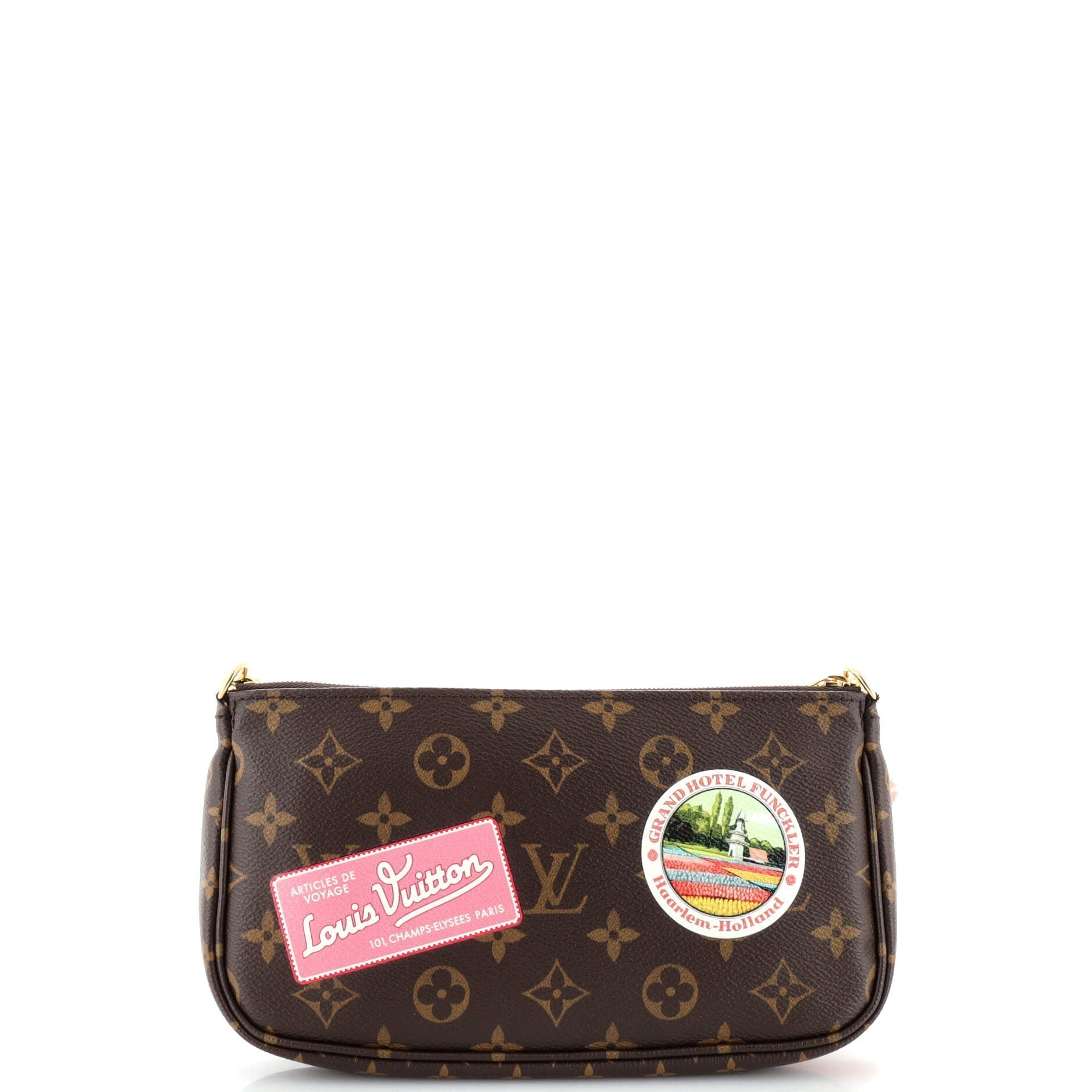Louis Vuitton Multi Pochette Accessoires My World Tour Handbag Canvas Monogram Travel Bag