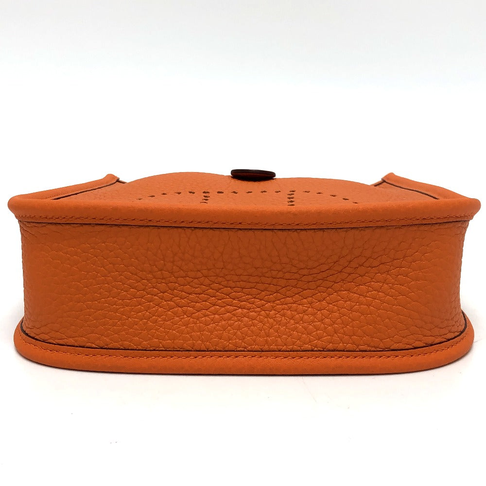 Shoulder Bag Taurillon Clemence Orange Evelyn Tpm