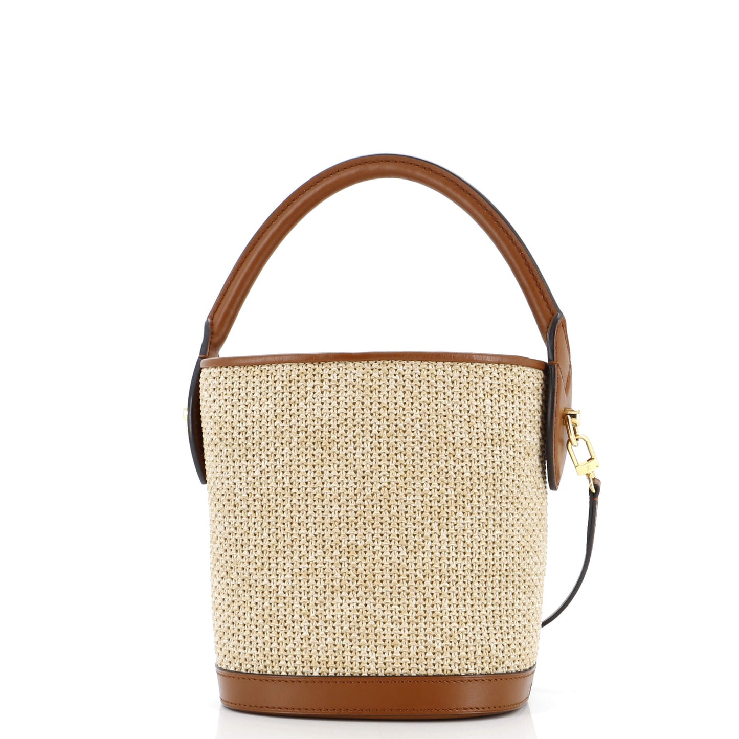Louis Vuitton Petit Nm Bag With Leather Raffia Bucket Bag Leather 278669136