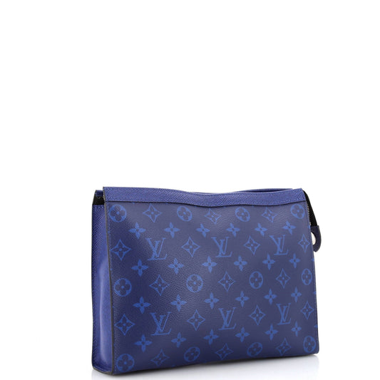 Louis Vuitton Pochette Voyage Taigarama Mm Clutch Bag Monogram