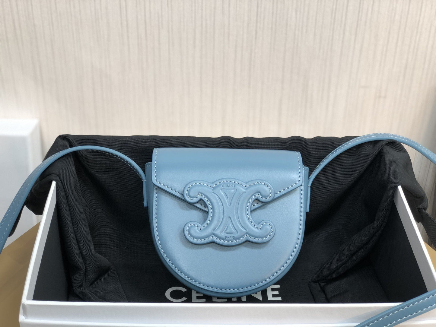 Top Quality Besatop Quality Cuir Triomphe Demin Mini Travel Bag 10J303Dpq07Dd 4953