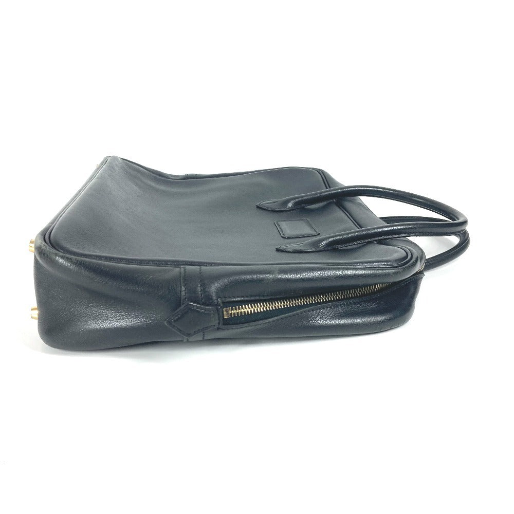 Hermes Business Bag Eiffel Mens Leather Black Travel Bag
