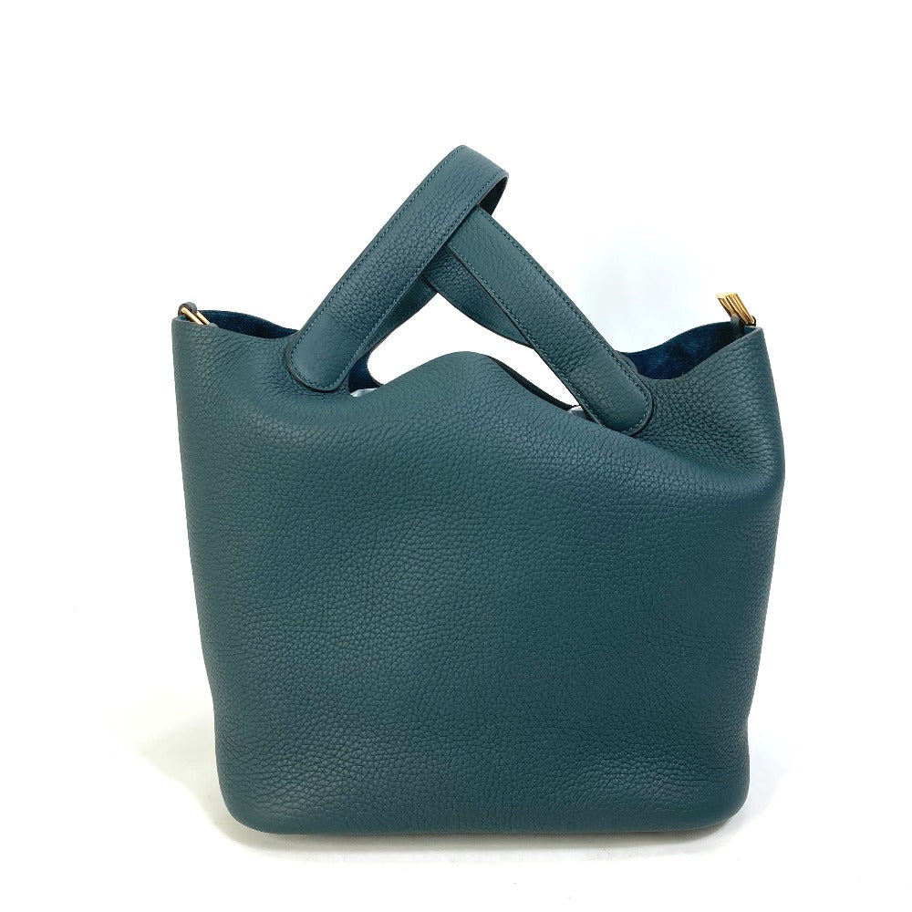 Taurillon Clemence X Type Pico Lock Mm Blue Green Travel Bag