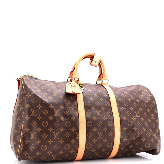 Louis Vuitton Keepall Bandouliere Bag Canvas Monogram Travel Bag Canvas 552806952