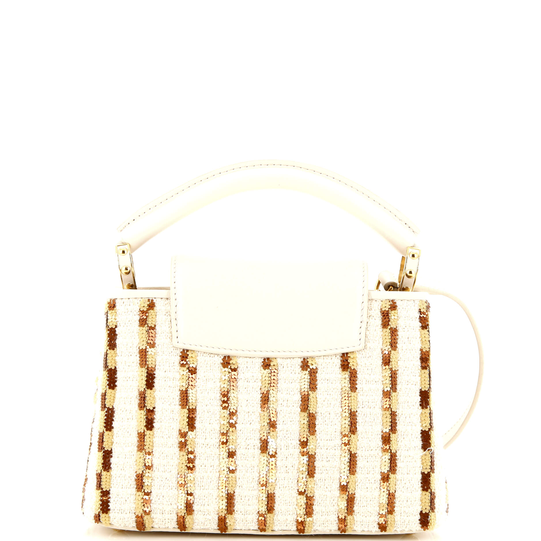 Louis Vuitton Capucines Bag Tweed And Sequins Mini Travel Bag