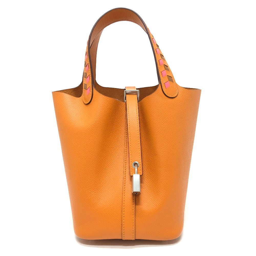 Epsom Orange Picotan Lock Pm Tresage Travel Bag